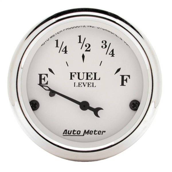 Autometer - AutoMeter GAUGE FUEL LEVEL 2 1/16in. 73OE TO 10OF ELEC OLD TYME WHITE - 1605