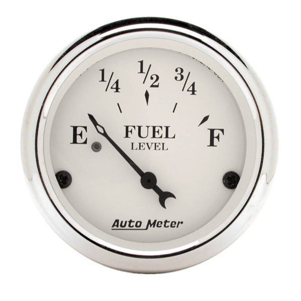 Autometer - AutoMeter GAUGE FUEL LEVEL 2 1/16in. 240OE TO 33OF ELEC OLD TYME WHITE - 1606