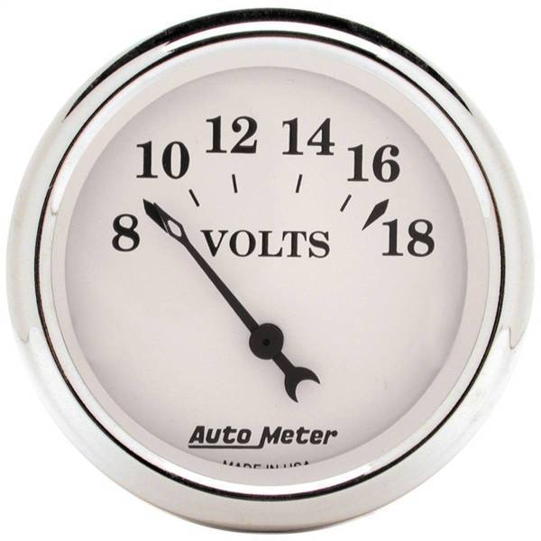 Autometer - AutoMeter GAUGE VOLTMETER 2 1/16in. 18V ELEC OLD TYME WHITE - 1692