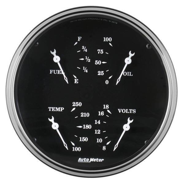 Autometer - AutoMeter GAUGE QUAD 5in. 240OE-33OF ELEC OLD TYME BLACK - 1710