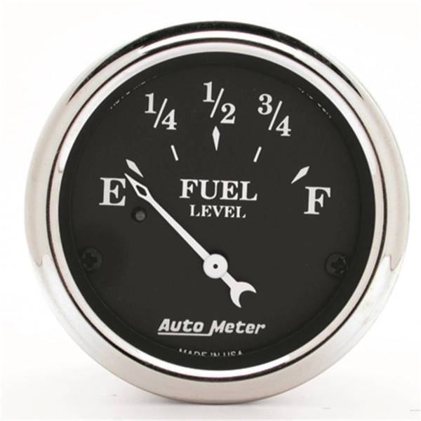 Autometer - AutoMeter GAUGE FUEL LEVEL 2 1/16in. 0OE TO 90OF ELEC OLD TYME BLACK - 1715