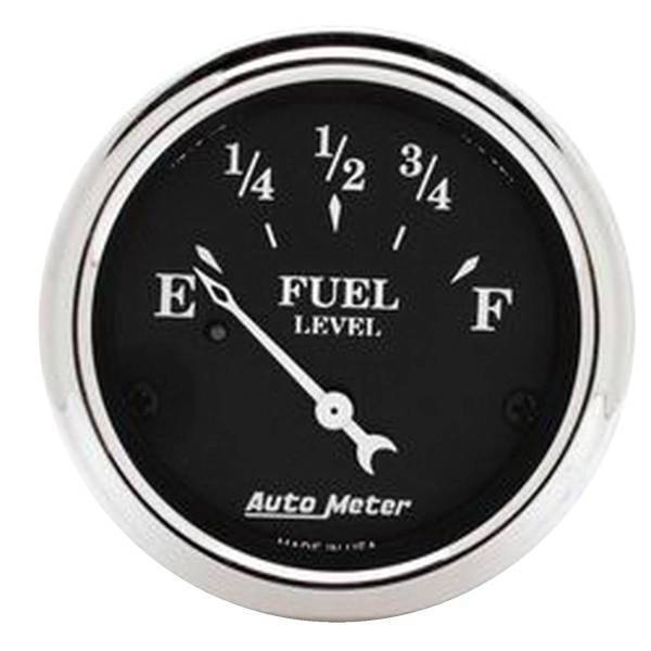 Autometer - AutoMeter GAUGE FUEL LEVEL 2 1/16in. 73OE TO 10OF ELEC OLD TYME BLACK - 1716