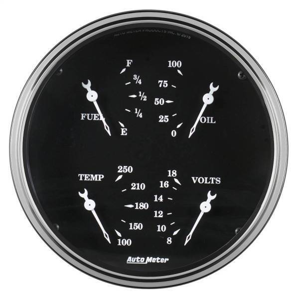 Autometer - AutoMeter GAUGE QUAD 5in. 0OE-90OF ELEC OLD TYME BLACK - 1719