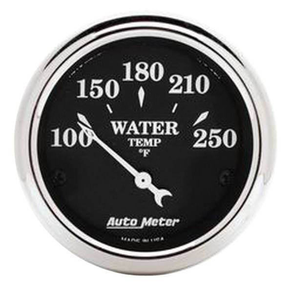 Autometer - AutoMeter GAUGE WATER TEMP 2 1/16in. 250deg.F ELEC OLD TYME BLACK - 1737