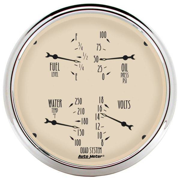 Autometer - AutoMeter GAUGE QUAD 5in. 240OE-33OF ELEC ANTIQUE BEIGE - 1810