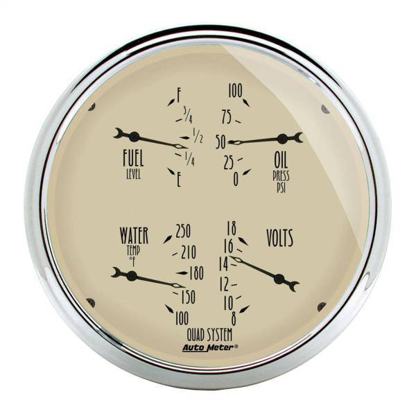 Autometer - AutoMeter GAUGE QUAD 5in. 0OE-90OF ELEC ANTIQUE BEIGE - 1819