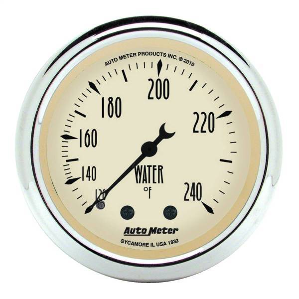 Autometer - AutoMeter GAUGE WATER TEMP 2 1/16in. 120-240deg.F MECH ANTIQUE BEIGE - 1832