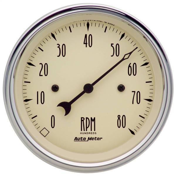 Autometer - AutoMeter GAUGE TACHOMETER 3 3/8in. 8K RPM IN-DASH ANTIQUE BEIGE - 1890