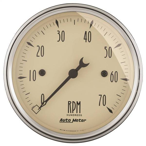 Autometer - AutoMeter GAUGE TACHOMETER 3 1/8in. 7K RPM IN-DASH ANTIQUE BEIGE - 1898