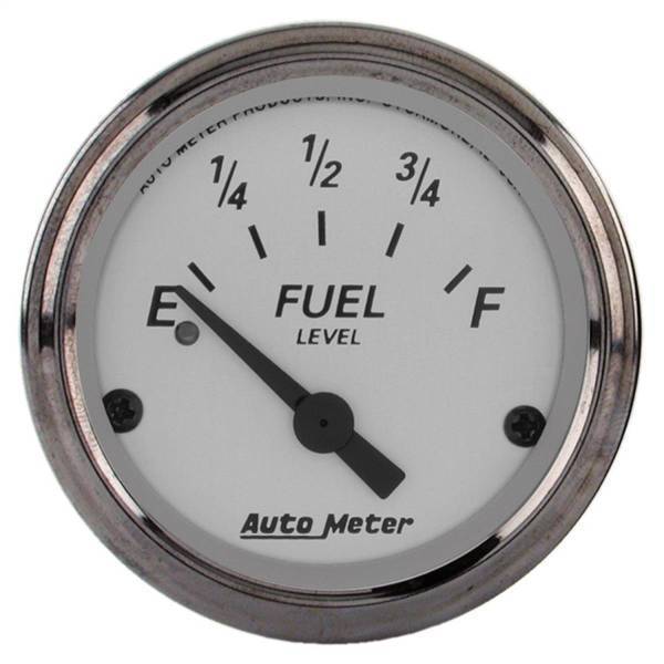 Autometer - AutoMeter GAUGE FUEL LEVEL 2 1/16in. 240OE TO 33OF ELEC AMERICAN PLATINUM - 1906