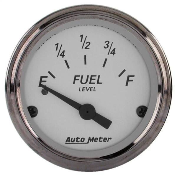 Autometer - AutoMeter GAUGE FUEL LEVEL 2 1/16in. 0OE TO 30OF ELEC AMERICAN PLATINUM - 1907
