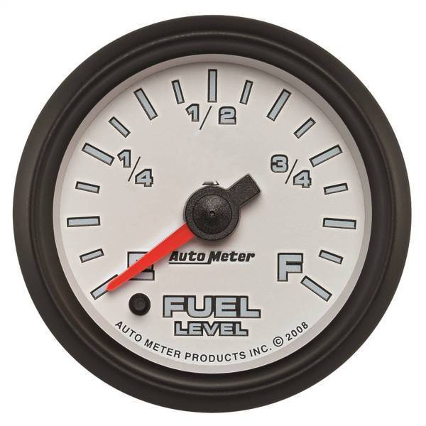 Autometer - AutoMeter GAUGE FUEL LEVEL 2 1/16in. 0-280O PROGRAMMABLE WHITE PRO-CYCLE - 19509