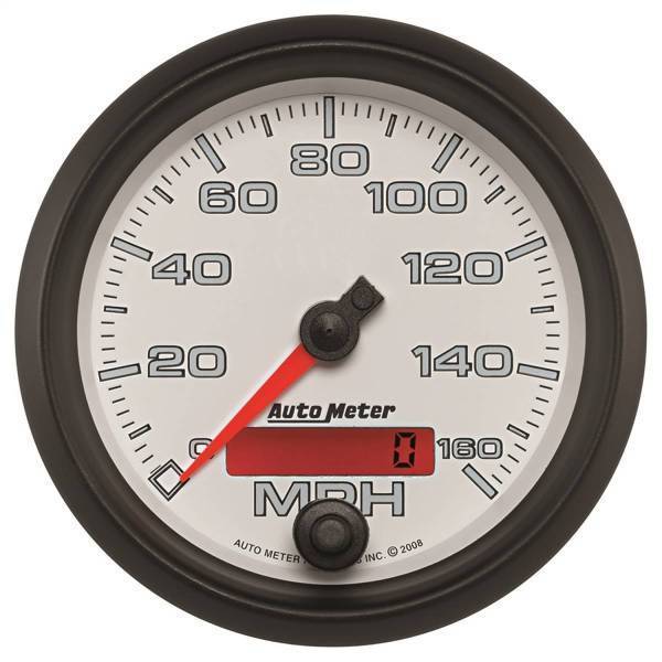 Autometer - AutoMeter GAUGE SPEEDOMETER 3 3/8in. 160MPH ELEC. PROGRAMMABLE WHITE PRO-CYCLE - 19589