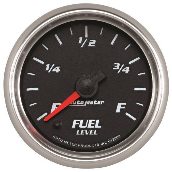 Autometer - AutoMeter GAUGE FUEL LEVEL 2 1/16in. 0-280O PROGRAMMABLE BLACK PRO-CYCLE - 19609