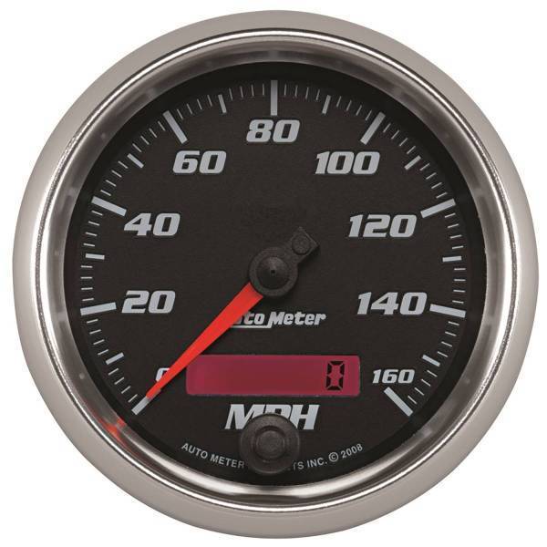 Autometer - AutoMeter GAUGE SPEEDOMETER 3 3/8in. 160MPH ELEC. PROGRAMMABLE BLACK PRO-CYCLE - 19689