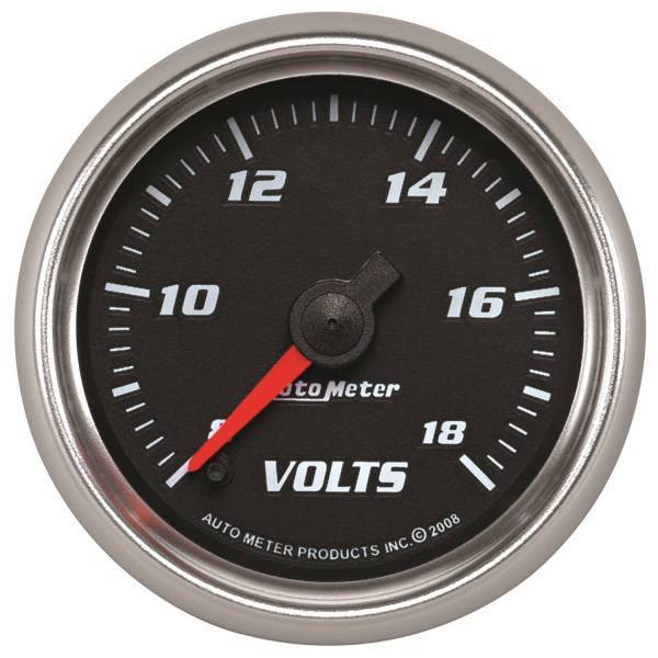 Autometer - AutoMeter GAUGE VOLTMETER 2 1/16in. 18V DIGITAL STEPPER MOTOR BLACK PRO-CYCLE - 19692