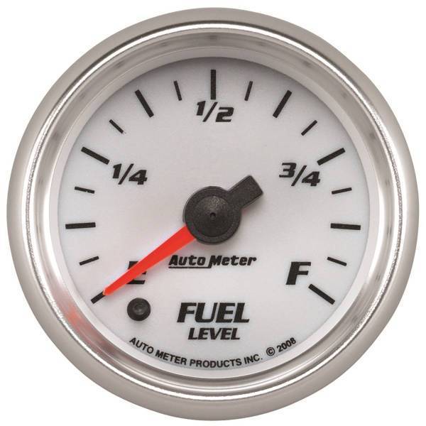 Autometer - AutoMeter GAUGE FUEL LEVEL 2 1/16in. 0-280O PROGRAMMABLE WHITE PRO-CYCLE - 19709