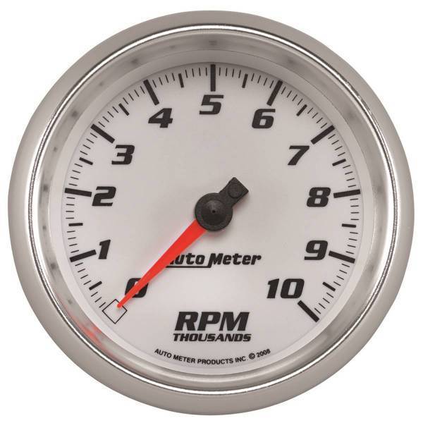 Autometer - AutoMeter GAUGE TACHOMETER 3 3/8in. 10K RPM WHITE PRO-CYCLE - 19798