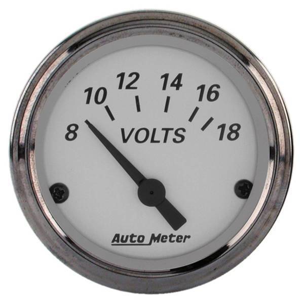 Autometer - AutoMeter GAUGE VOLTMETER 2 1/16in. 18V ELEC AMERICAN PLATINUM - 1992