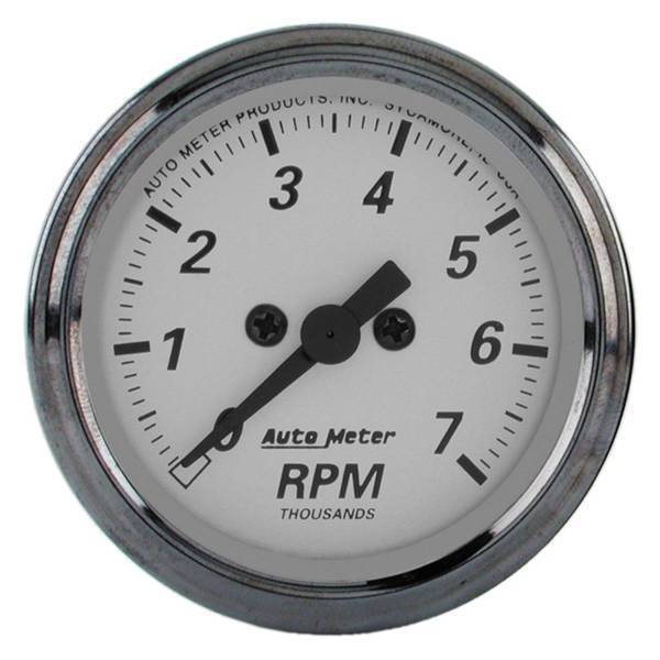 Autometer - AutoMeter GAUGE TACHOMETER 2 1/16in. 7K RPM IN-DASH AMERICAN PLATINUM - 1994