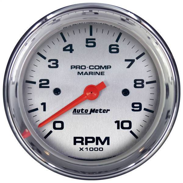 Autometer - AutoMeter GAUGE TACHOMETER 3 3/8in. 10K RPM MARINE CHROME - 200701-35