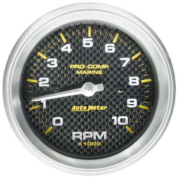 Autometer - AutoMeter GAUGE TACHOMETER 3 3/8in. 10K RPM MARINE CARBON FIBER - 200701-40