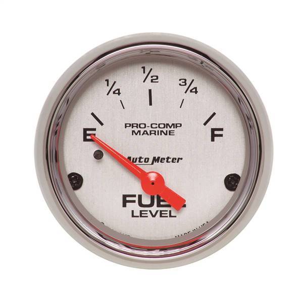 Autometer - AutoMeter GAUGE FUEL LEVEL 2 1/16in. 240OE TO 33OF ELEC MARINE CHROME - 200760-35