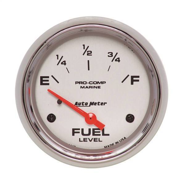 Autometer - AutoMeter GAUGE FUEL LEVEL 2 5/8in. 240OE TO 33OF ELEC MARINE CHROME - 200761-35