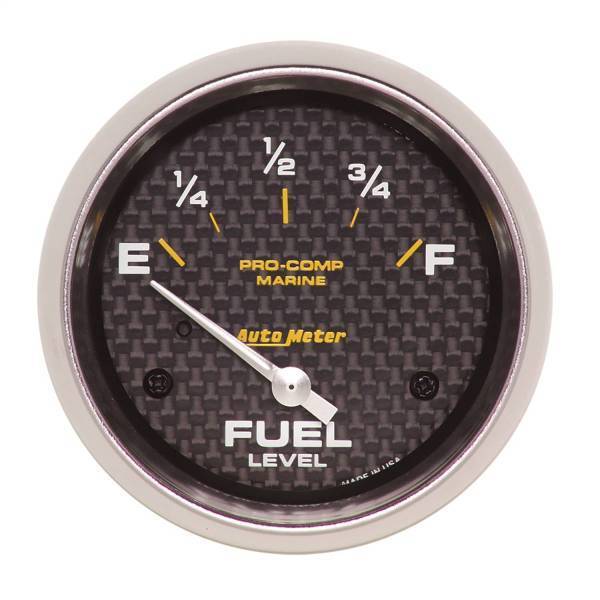 Autometer - AutoMeter GAUGE FUEL LEVEL 2 5/8in. 240OE TO 33OF ELEC MARINE CARBON FIBER - 200761-40