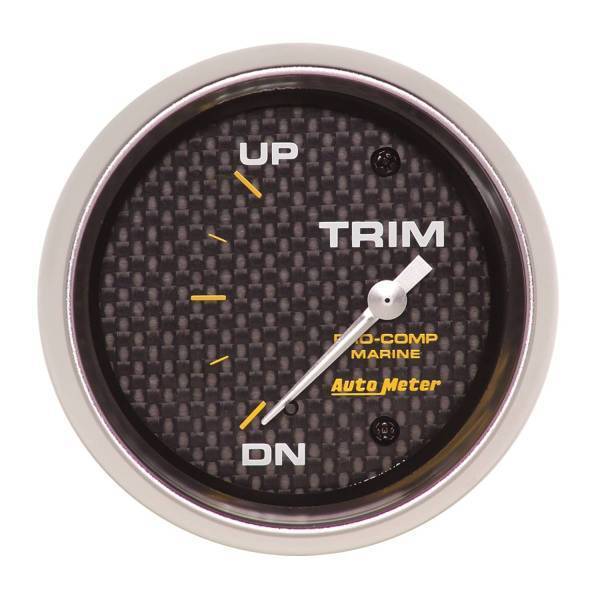 Autometer - AutoMeter GAUGE TRIM LEVEL 2 5/8in. 0ODOWN-90OUP ELECTRIC MARINE CARBON FIBER - 200767-40