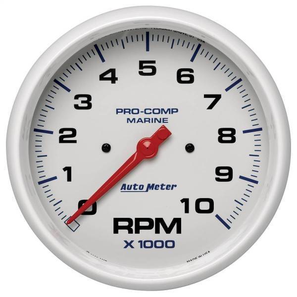 Autometer - AutoMeter GAUGE TACHOMETER 5in. 10K RPM MARINE WHITE - 200801