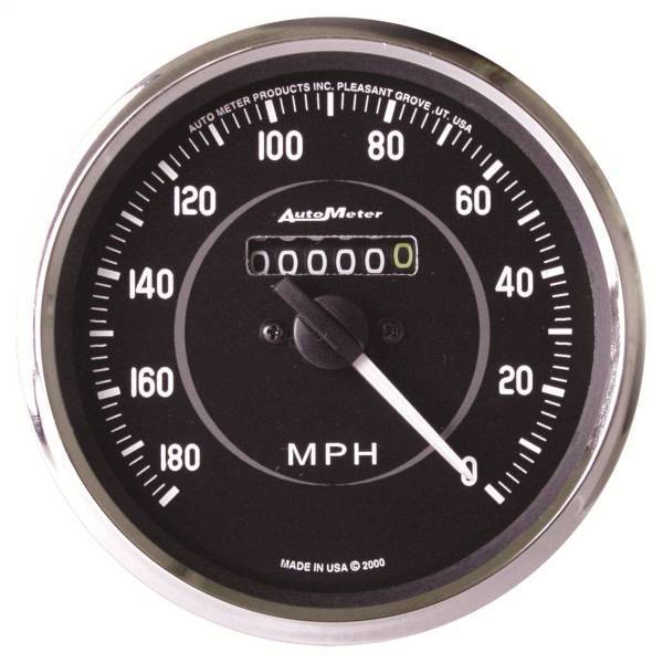 Autometer - AutoMeter GAUGE SPEEDOMETER 4in. 180MPH MECHANICAL (REVERSE ROTATION) COBRA - 201005