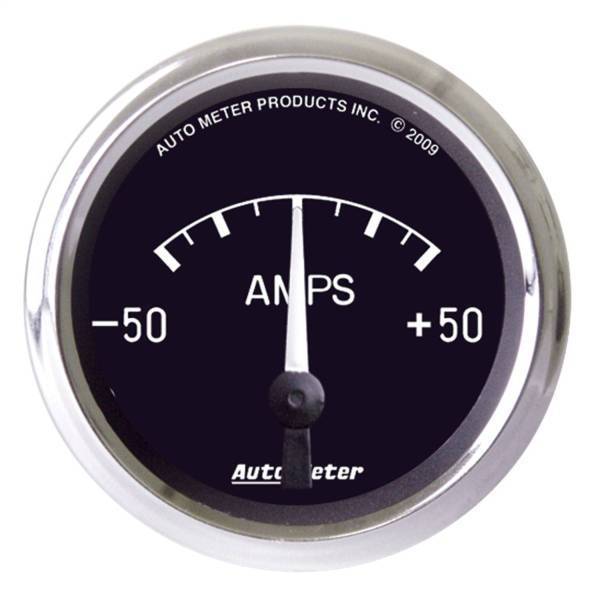 Autometer - AutoMeter GAUGE AMMETER 2 1/16in. 50A ELECTRIC COBRA - 201012