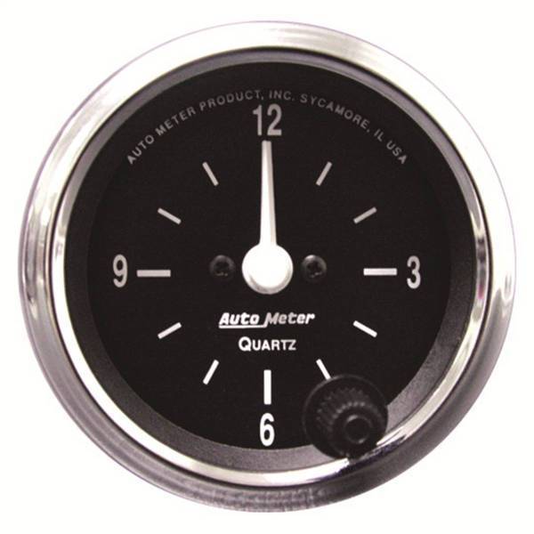 Autometer - AutoMeter GAUGE CLOCK 2 1/16in. 12HR ANALOG COBRA - 201019