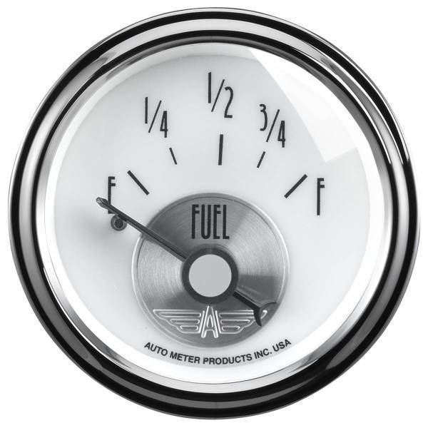 Autometer - AutoMeter GAUGE FUEL LEVEL 2 1/16in. 0OE TO 90OF ELEC PRESTIGE PEARL - 2015