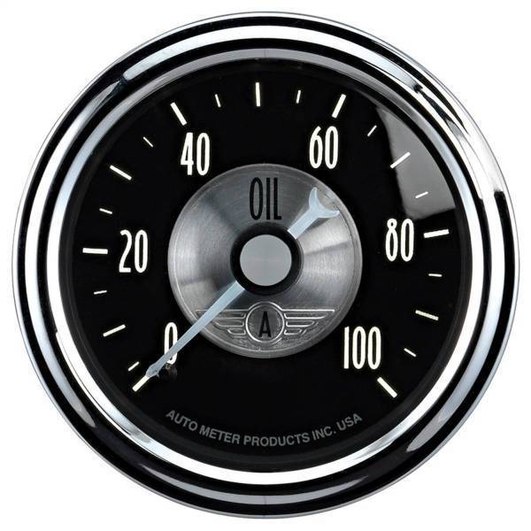 Autometer - AutoMeter GAUGE OIL PRESS 2 1/16in. 100PSI MECH PRESTIGE BLK. DIAMOND - 2022