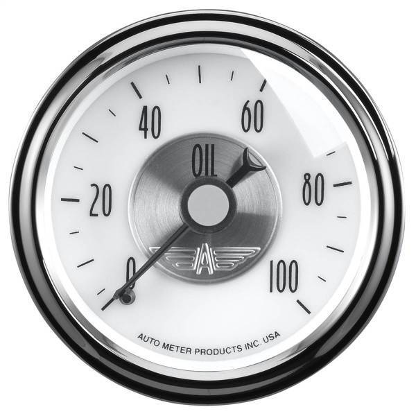 Autometer - AutoMeter GAUGE OIL PRESS 2 1/16in. 100PSI MECH PRESTIGE PEARL - 2023