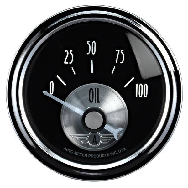 Autometer - AutoMeter GAUGE OIL PRESS 2 1/16in. 100PSI ELEC PRESTIGE BLK. DIAMOND - 2028