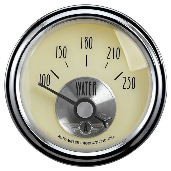 Autometer - AutoMeter GAUGE WATER TEMP 2 1/16in. 250deg.F ELEC PRESTIGE ANTQ. IVORY - 2037