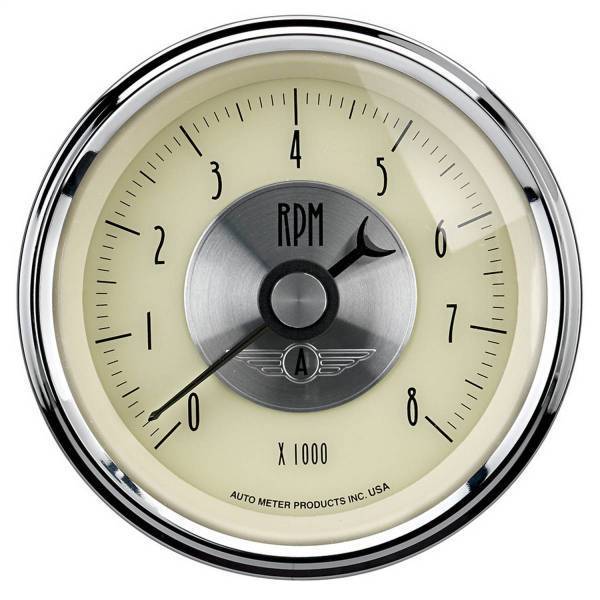 Autometer - AutoMeter GAUGE TACHOMETER 3 3/8in. 8K RPM IN-DASH PRESTIGE ANTQ. IVORY - 2097