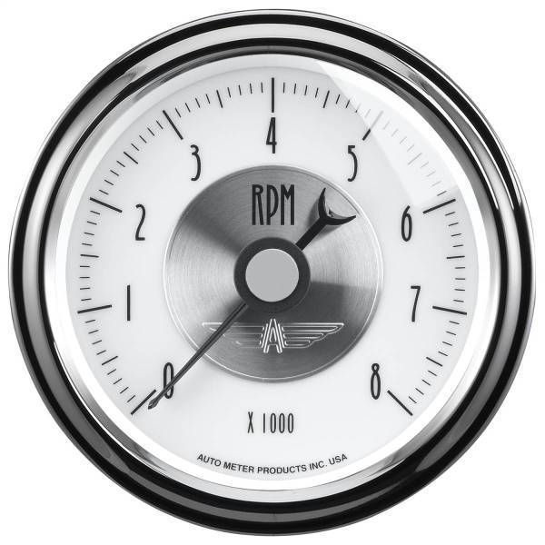 Autometer - AutoMeter GAUGE TACHOMETER 3 3/8in. 8K RPM IN-DASH PRESTIGE PEARL - 2098