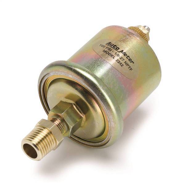 Autometer - AutoMeter SENSOR OIL PRESSURE 0-100PSI 1/8in. NPT MALE FOR SHORT SWEEP ELEC. - 2242