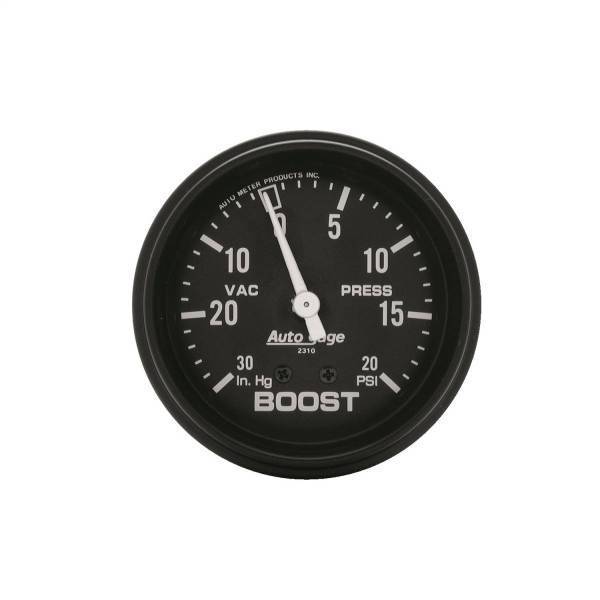 Autometer - AutoMeter GAUGE VAC/BOOST 2 5/8in. 30INHG-20PSI MECHANICAL BLACK AUTOGAGE - 2310