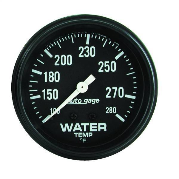 Autometer - AutoMeter GAUGE WATER TEMPERATURE 2 5/8in. 100-280deg.F MECHANICAL BLACK AUTOGAGE - 2313