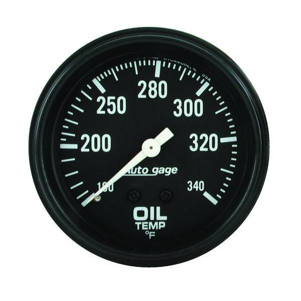 Autometer - AutoMeter GAUGE OIL TEMPERATURE 2 5/8in. 100-340deg.F MECHANICAL BLACK AUTOGAGE - 2314