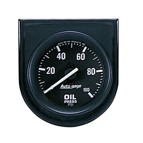 Autometer - AutoMeter GAUGE CONSOLE OIL PRESS 2in. 100PSI BLK DIAL BLK BEZEL AUTOGAGE - 2332