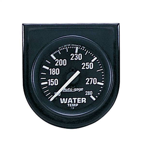 Autometer - AutoMeter GAUGE CONSOLE WATER TEMP 2in. 280deg.F BLK DIAL BLK BEZEL AUTOGAGE - 2333