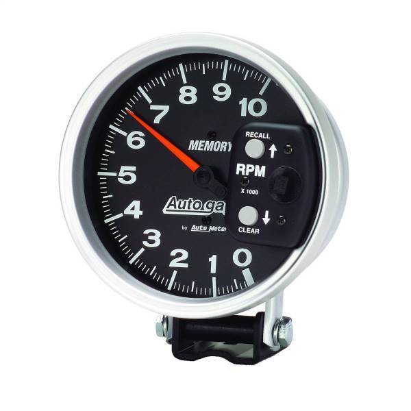 Autometer - AutoMeter GAUGE TACHOMETER 5in. 10K RPM PEDESTAL W/PEAK MEMORY BLACK AUTO GAGE - 233902