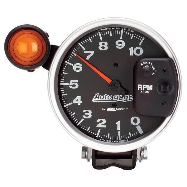Autometer - AutoMeter GAUGE TACHOMETER 5in. 10K RPM PEDESTAL W/EXT. SHIFT-LITE BLACK AUTO GAGE - 233904