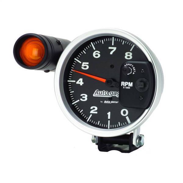 Autometer - AutoMeter GAUGE TACHOMETER 5in. 8K RPM PEDESTAL W/EXT. SHIFT-LITE BLACK AUTO GAGE - 233905